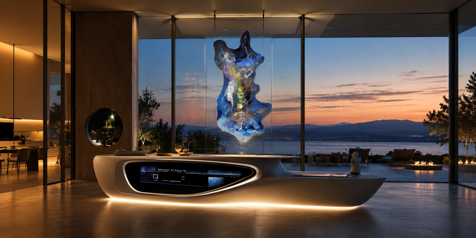 A work by Matteo Ferretti as a presence within a contemporary space
