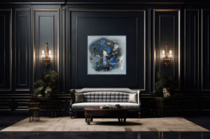 interno di lusso con opera di matteo ferretti