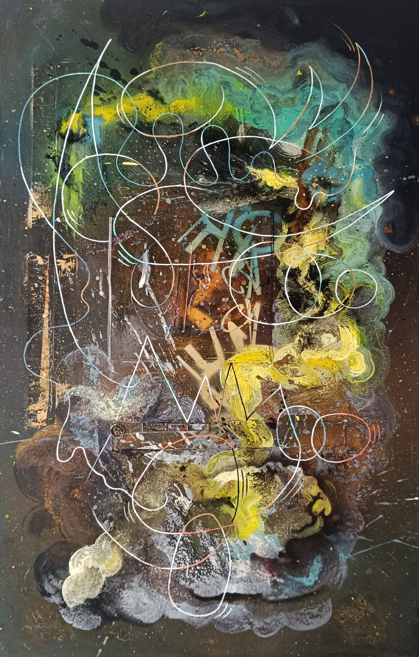 the dragon's might - mixed media on canvas - 170 x 100 cm - 2025 w