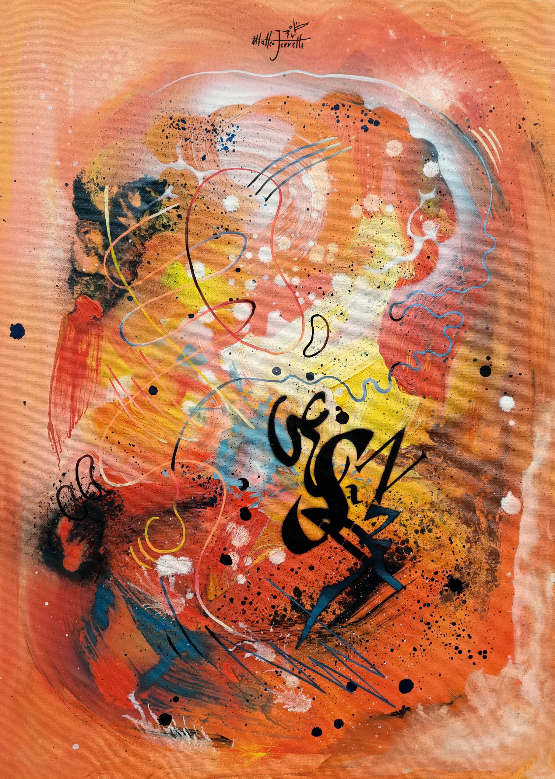 the solarians - mixed media on canvas - 50x70 cm - 2021