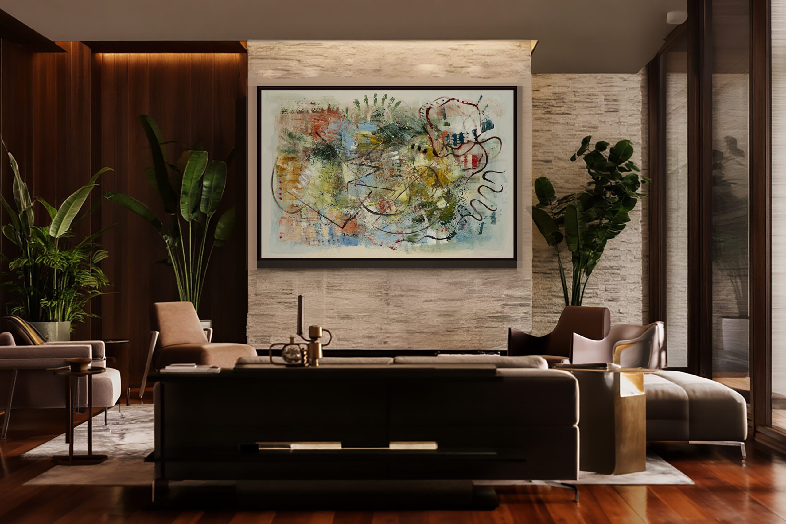 opera pittorica astratta informale contemporanea