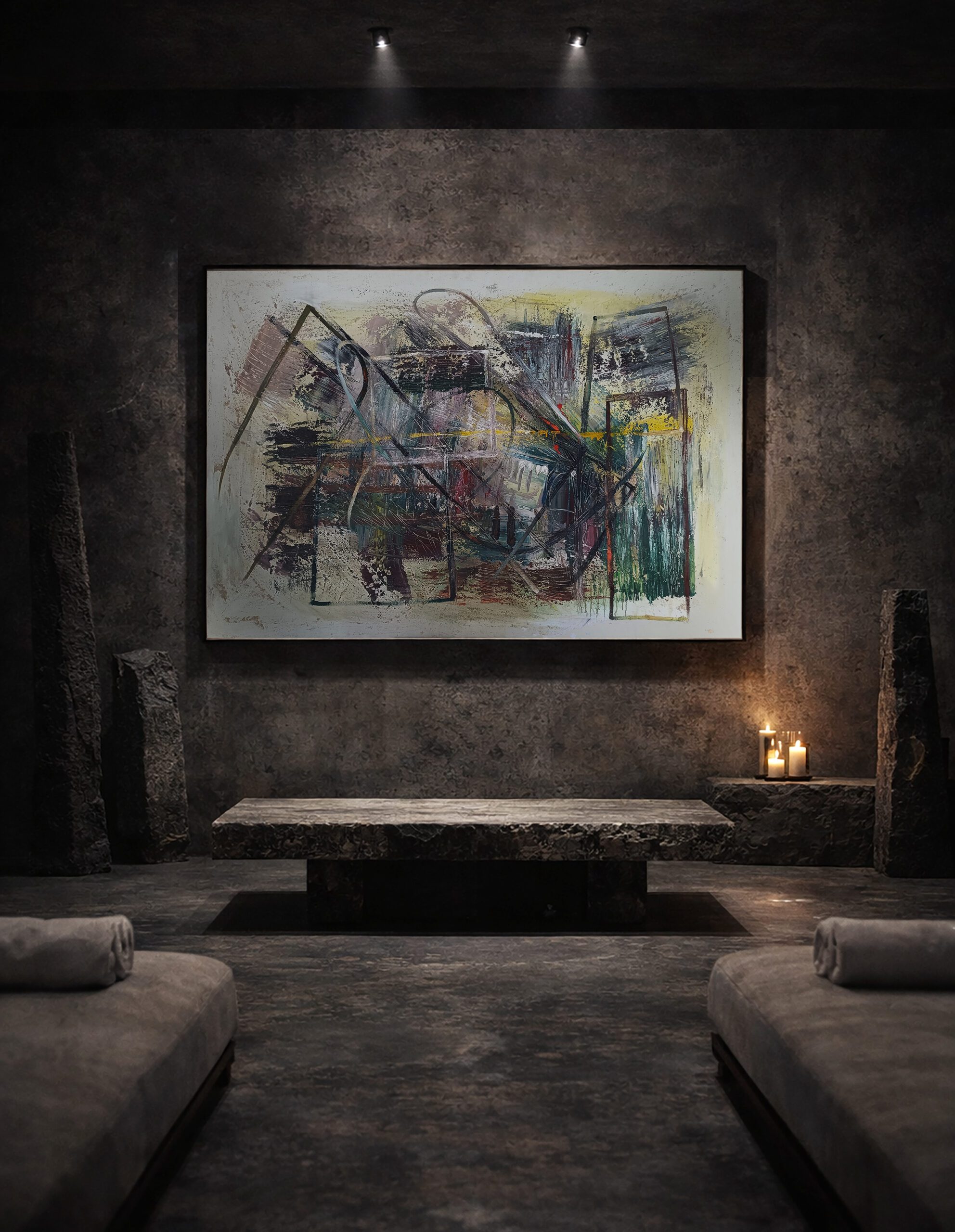 opera pittorica astratta informale contemporanea