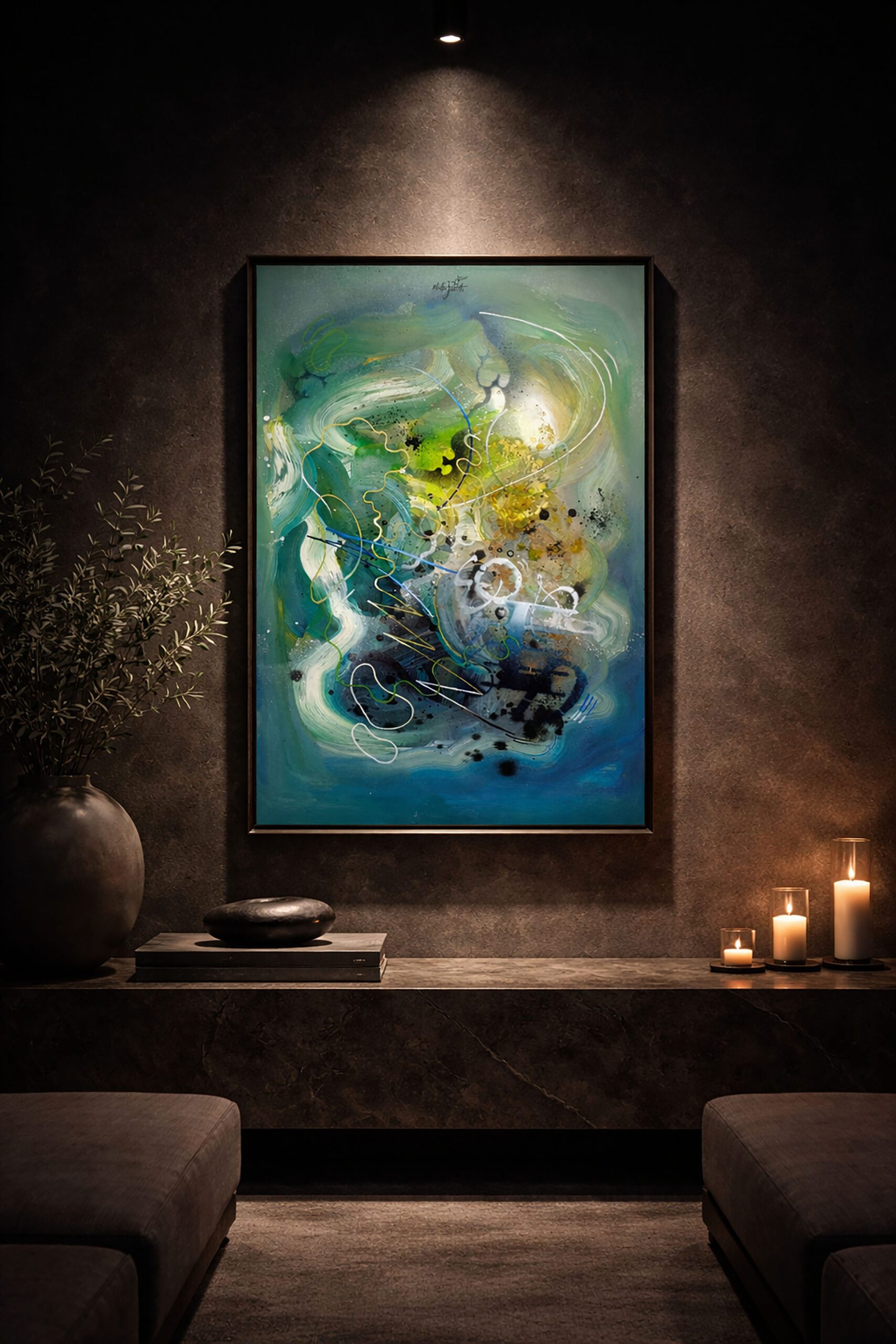 opera pittorica astratta informale contemporanea