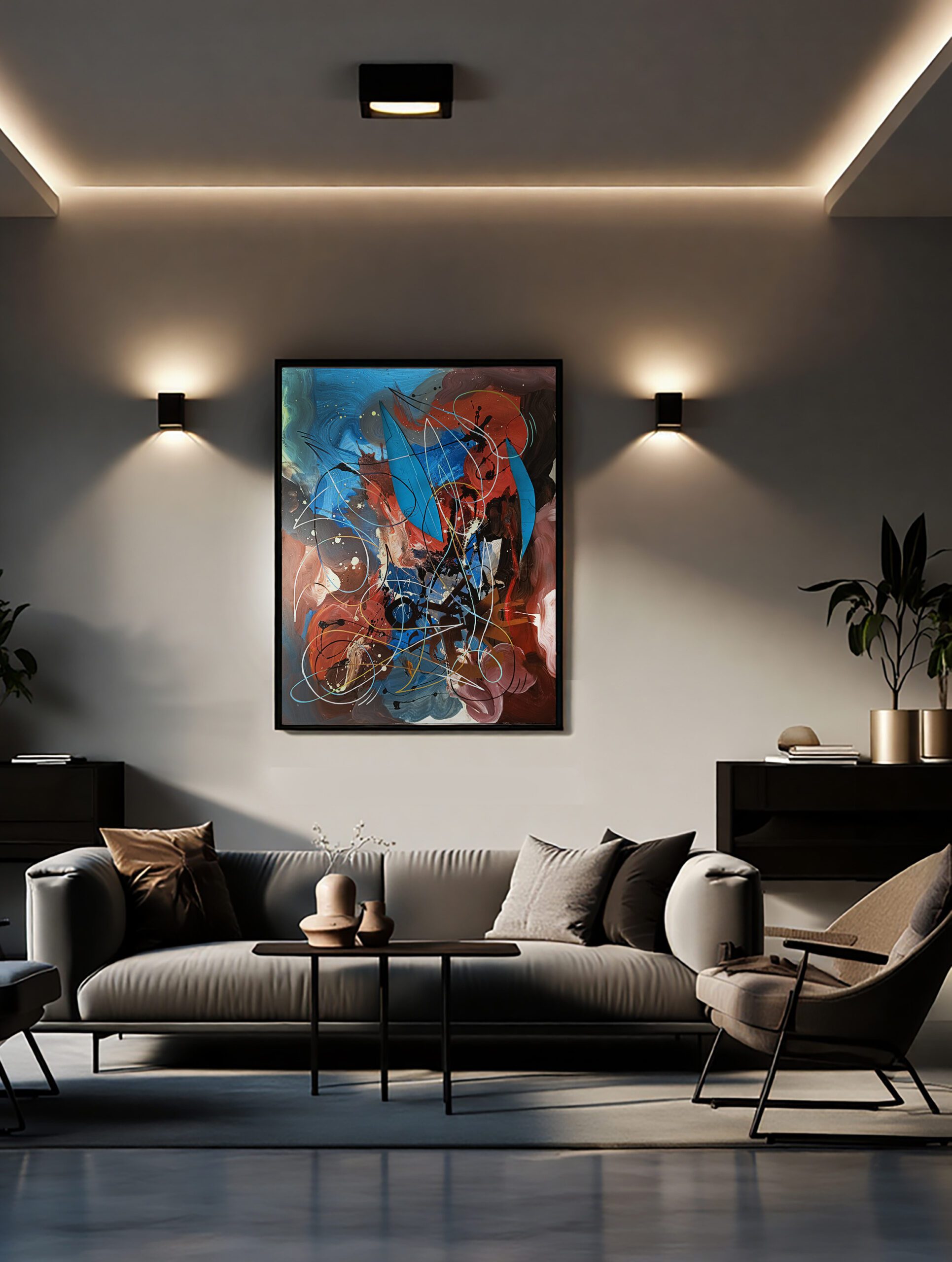 opera pittorica astratta informale contemporanea