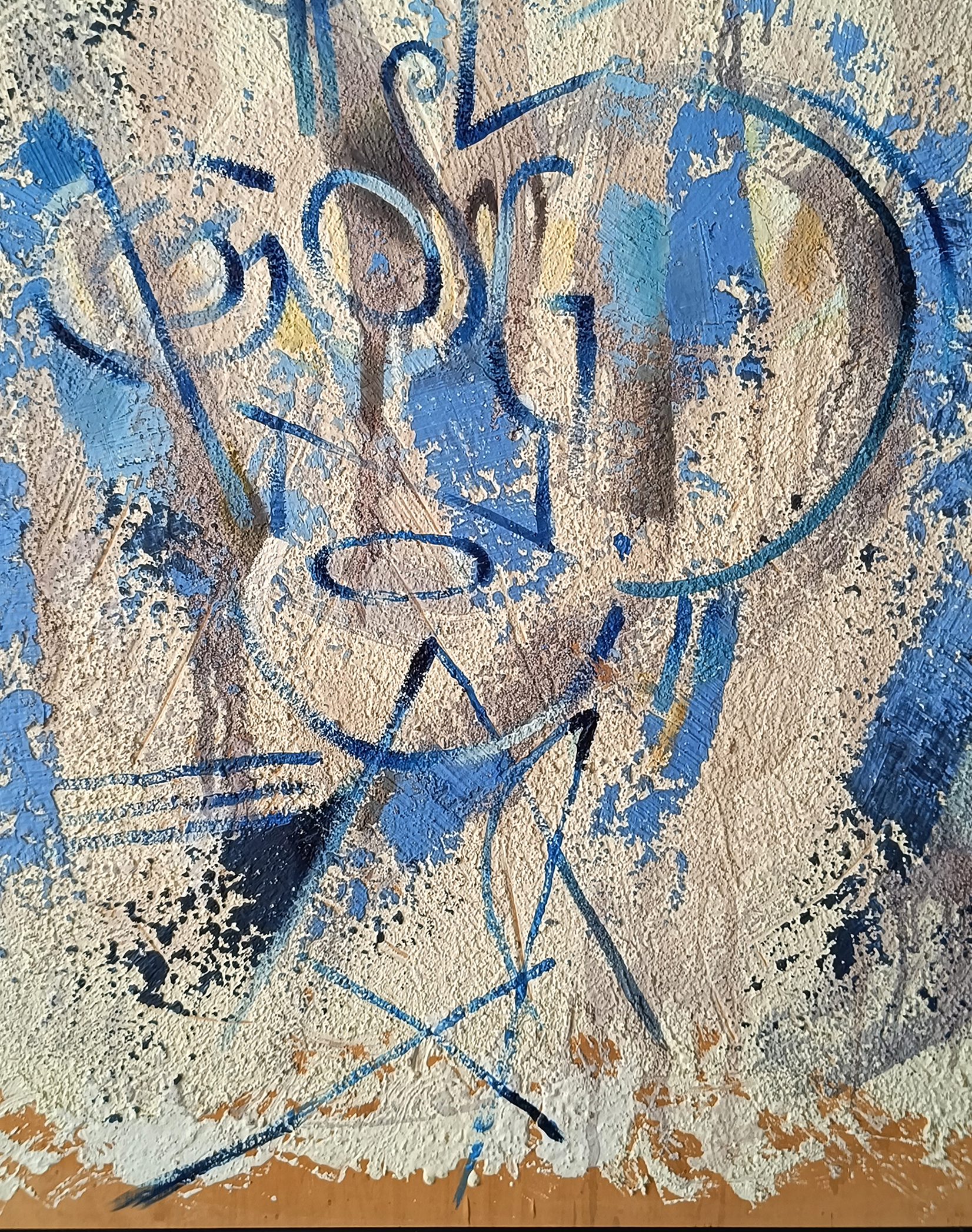 opera pittorica astratta informale contemporanea, dettaglio