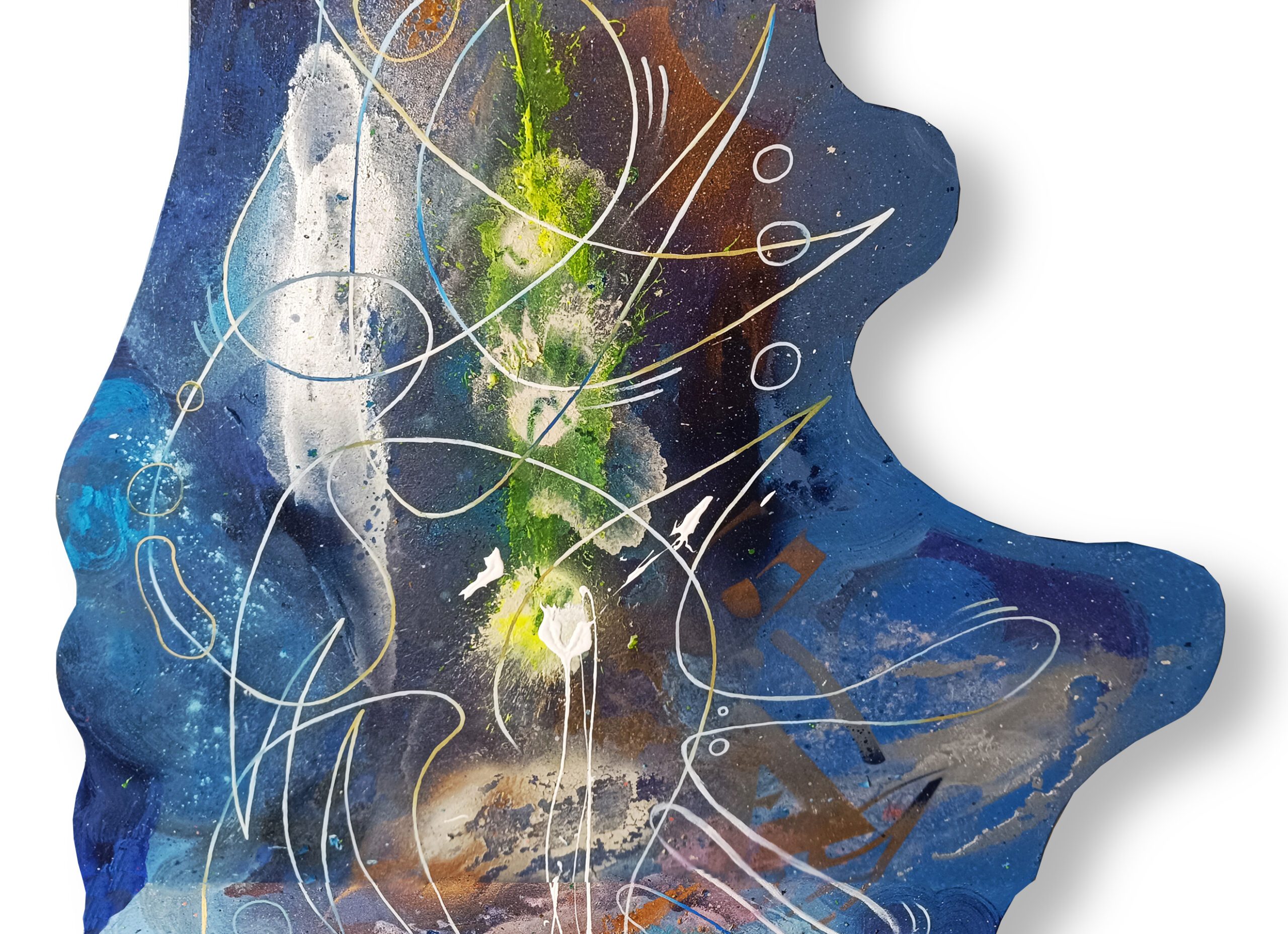 opera pittorica astratta informale contemporanea, dettaglio