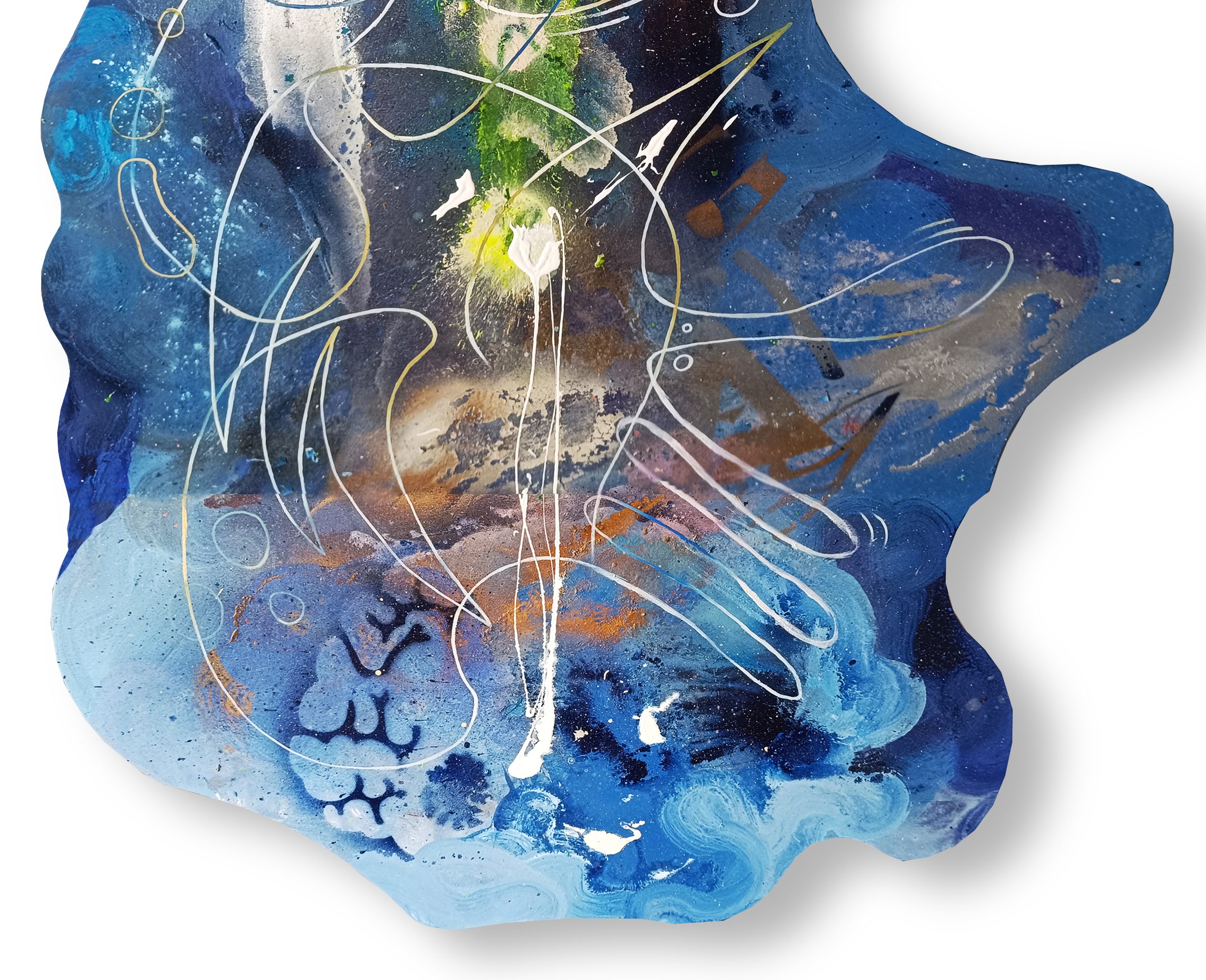 opera pittorica astratta informale contemporanea, dettaglio